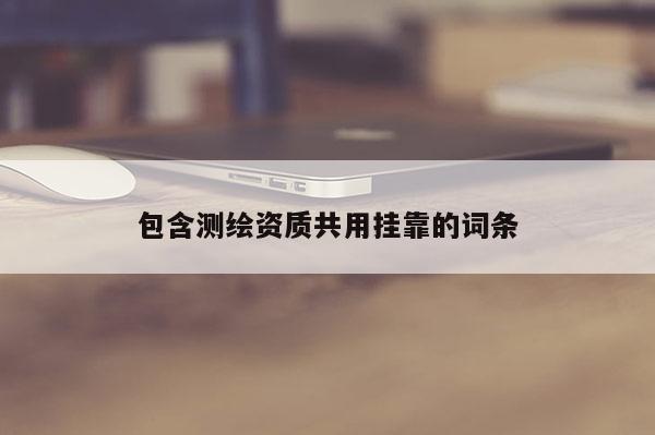 包含测绘资质共用挂靠的词条