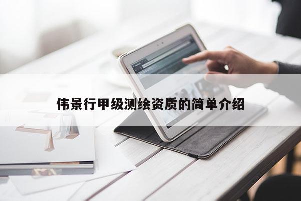 伟景行甲级测绘资质的简单介绍
